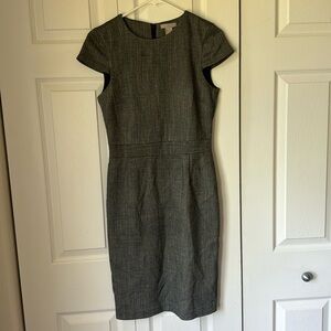Gray patterned Cap sleeve dress